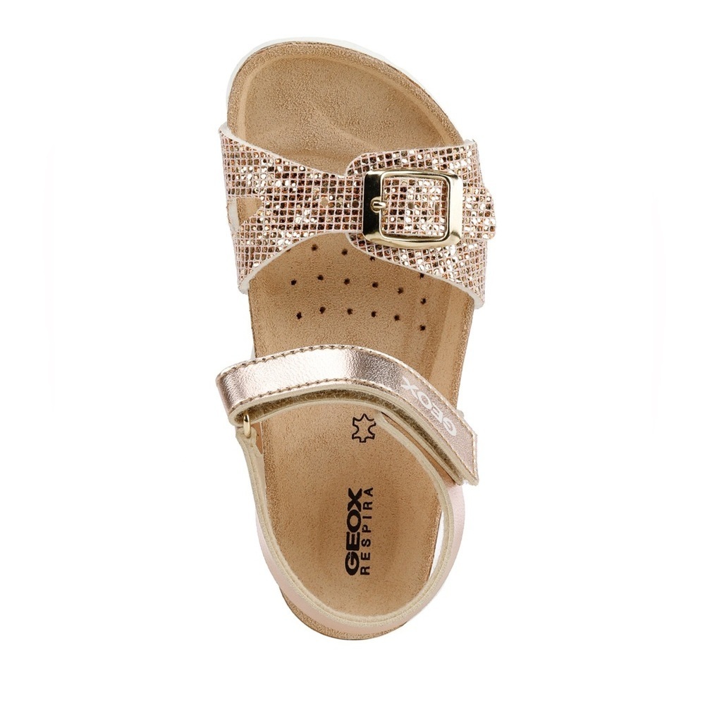Girl’s GEOX J ADRIEL
PLATINUM SANDAL (Gold color) Size EU 31/US 13